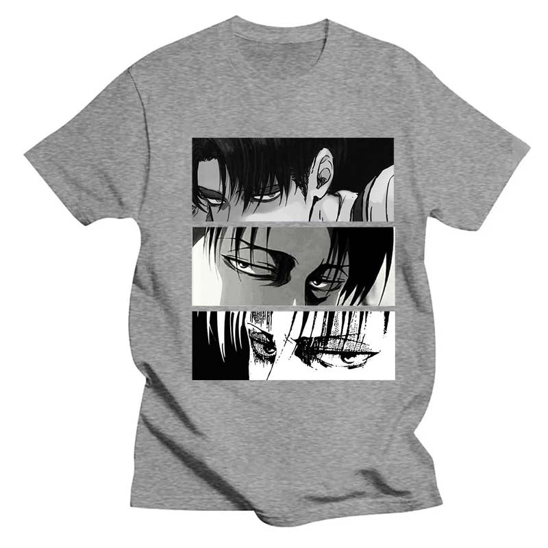 Women T-shirts Japanese Anime Attack On Titan Levi Ackerman Eye Punk Tops Summer Harajuku Oversized Gothic Short Sleeve T-shirt