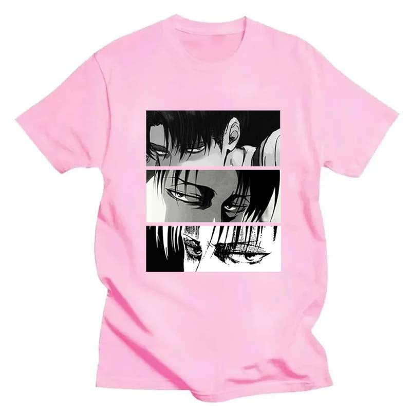 Women T-shirts Japanese Anime Attack On Titan Levi Ackerman Eye Punk Tops Summer Harajuku Oversized Gothic Short Sleeve T-shirt