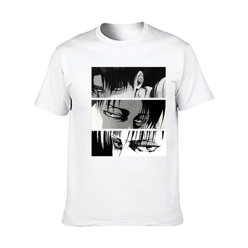 Women T-shirts Japanese Anime Attack On Titan Levi Ackerman Eye Punk Tops Summer Harajuku Oversized Gothic Short Sleeve T-shirt