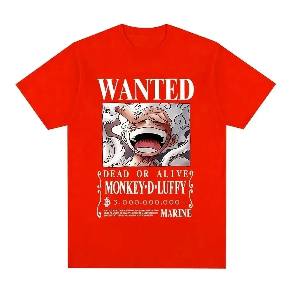 Luffy Gear 5 Men's T-shirt Japanese Anime One Piece Cartoon T Shirt Unisex Monkey D Luffy Harajuku Y2k Streetwear Men Clothing