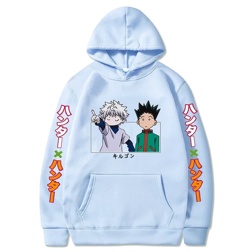 Hunter X Hunter Japan Anime Men Women Hoodies Harajuku Gon Killua Print Plus Size Sweatshirt Unisex Autumn Winter Streetwear