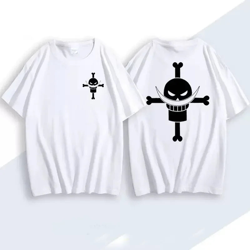 Pirate Ace Edward Newgate T-shirt Men Women One Piece Anime Cosplay Mens T Shirt Cotton Short-sleeve Tops Harajuku Clothing