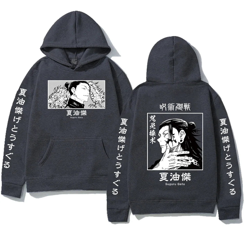 Hot Anime Jujutsu Kaisen Suguru Geto Hoodies Anime Harajuku Streetwear Pullover Tops winter Oversized Sweatshirts