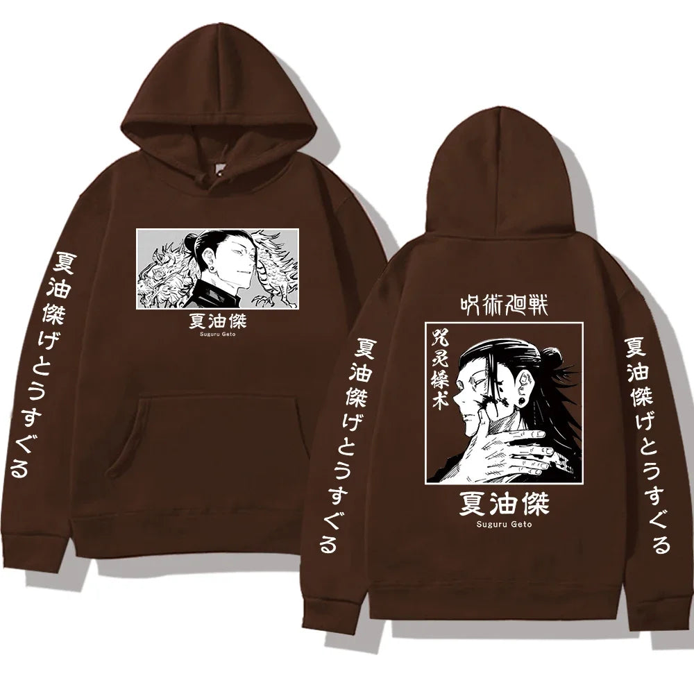 Hot Anime Jujutsu Kaisen Suguru Geto Hoodies Anime Harajuku Streetwear Pullover Tops winter Oversized Sweatshirts